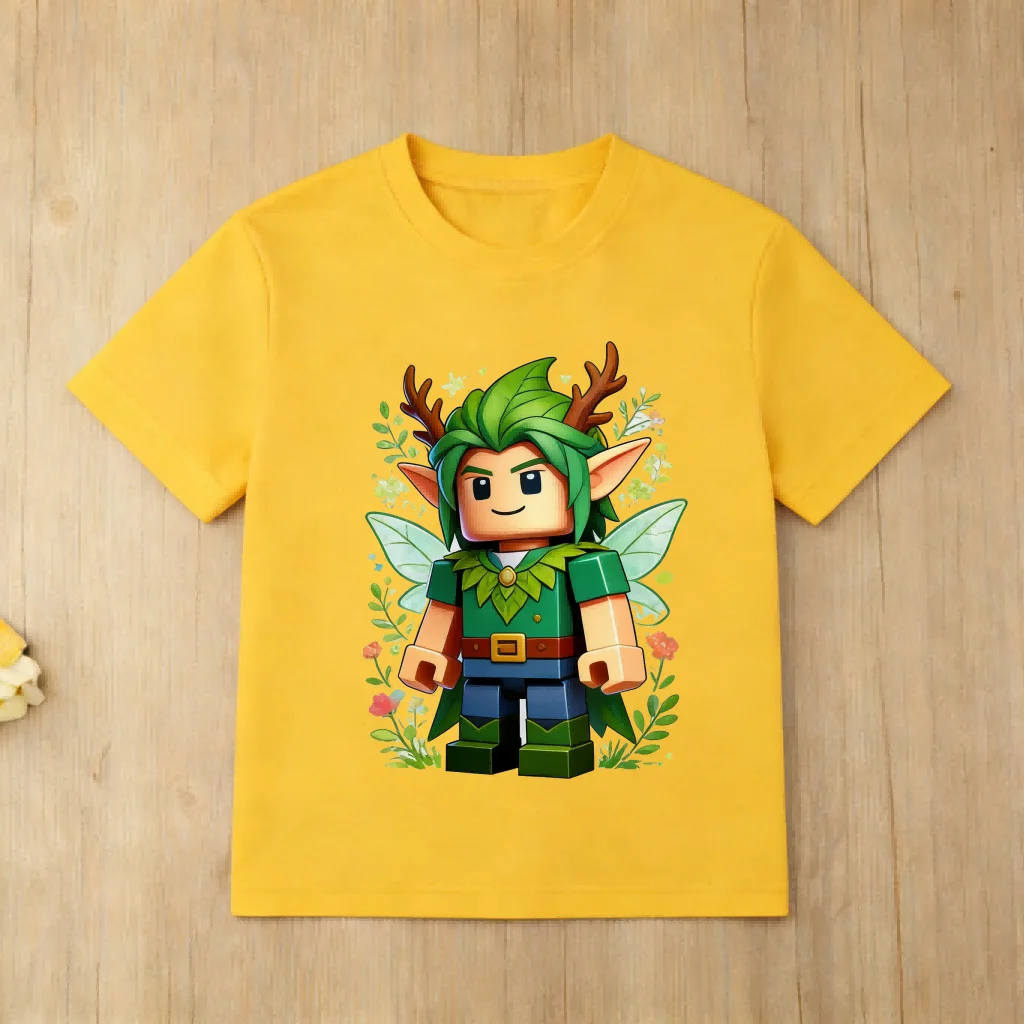 Roblox 탐정 캐릭터 프린트 어린이 티셔츠 소년 소녀 캐주얼 반소매 코튼 티 통기성 여름 데일리웨어 탑