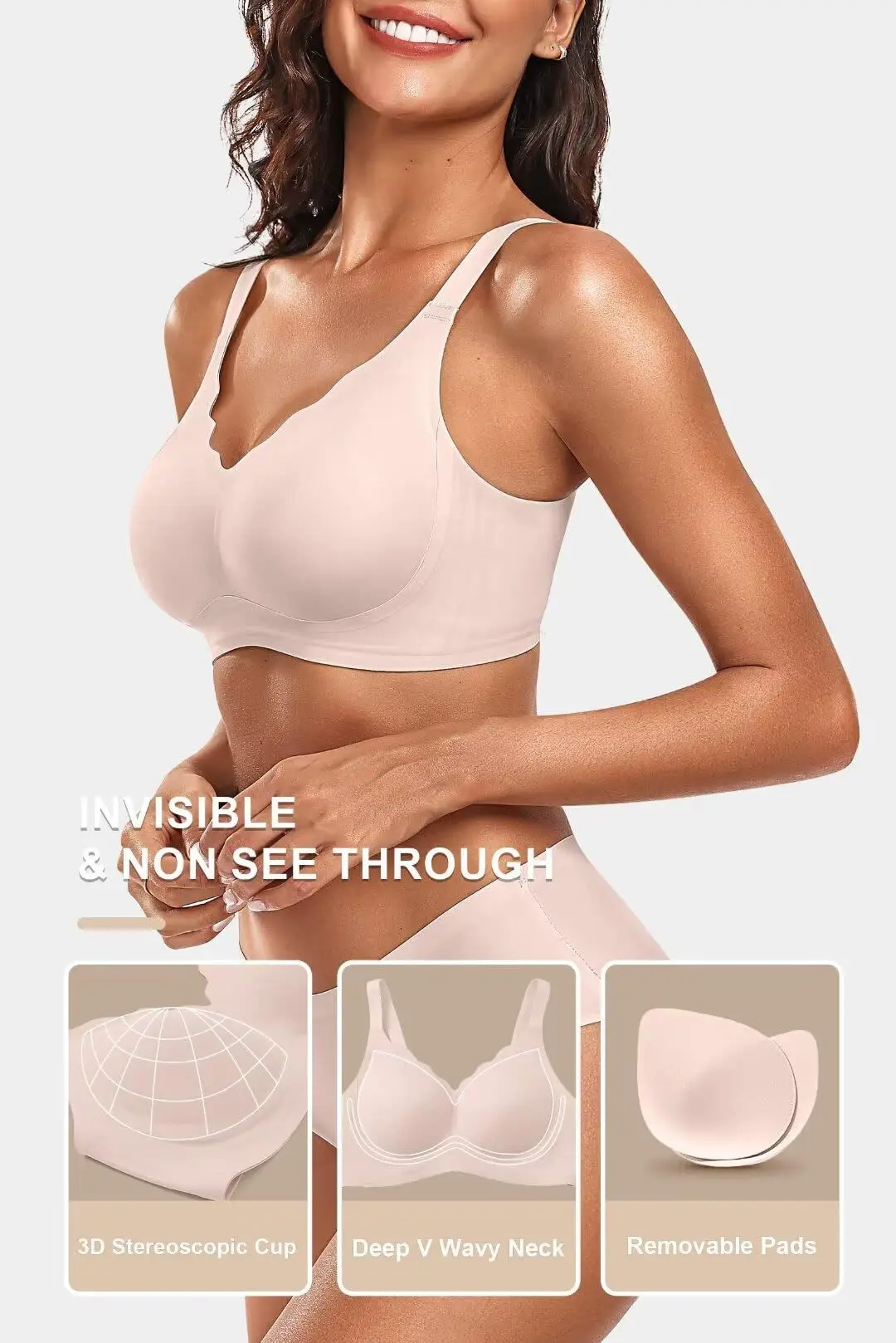 Plus sizeintimates women's bra push-up seamless thin secondary breasts push-up glossy bra