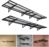 Storage Shelving Wall Mounted, 4 Pack 1.5x3.8ft, Loads 1000 lbs Heavy Duty Sturdy Shelves 1