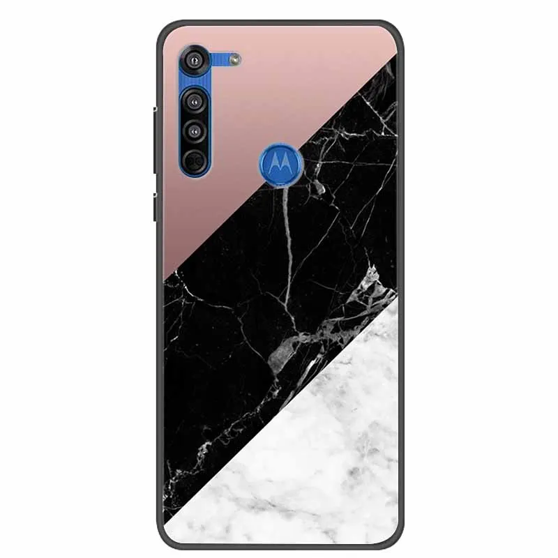 Elegant Marble Soft TPU Silicone Phone Cover - Artistic Cat Design Bumper Case for Moto G Pro and Stylus