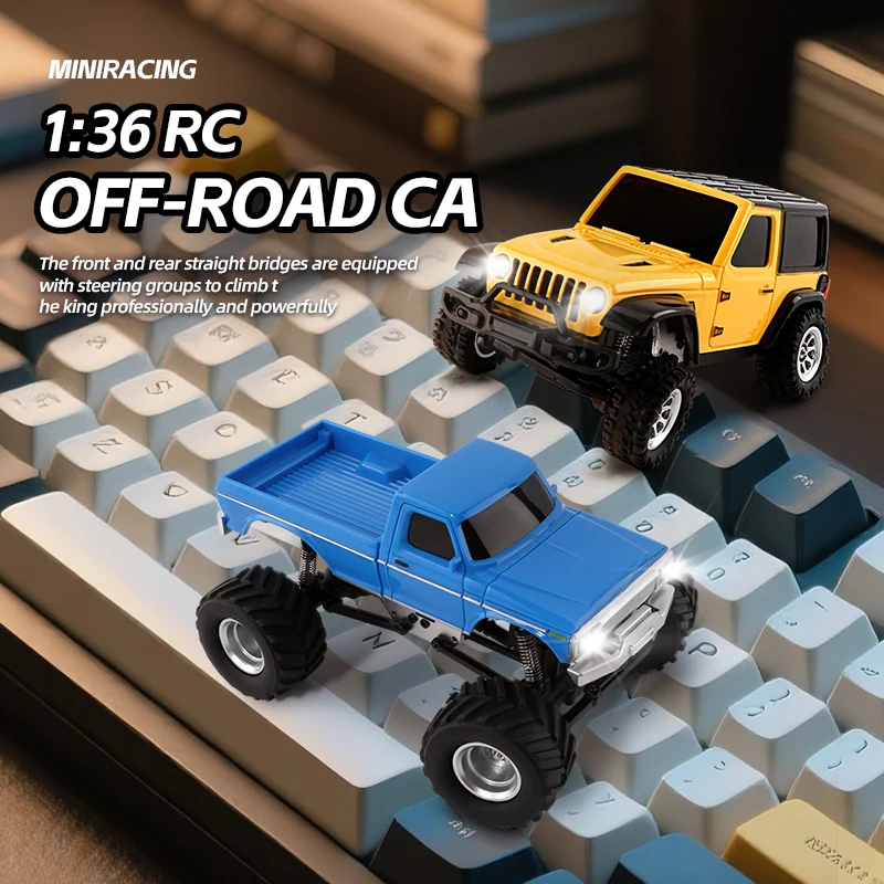 1/36 RC Crawler Car 4WD Mini Radio Control Off-road Vehicles Light