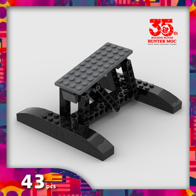 75292 Gunship Espositore Mattoni Starship Shuttle Astronave Robusta Base Show Blocks Accessori Per Supporti Per Veicoli