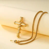 2024 New Luxurious Spoon Necklace Retro Snake Around Cross Stainless Steel Hollow Pendant Fashion Jewelry for Woman Man 1