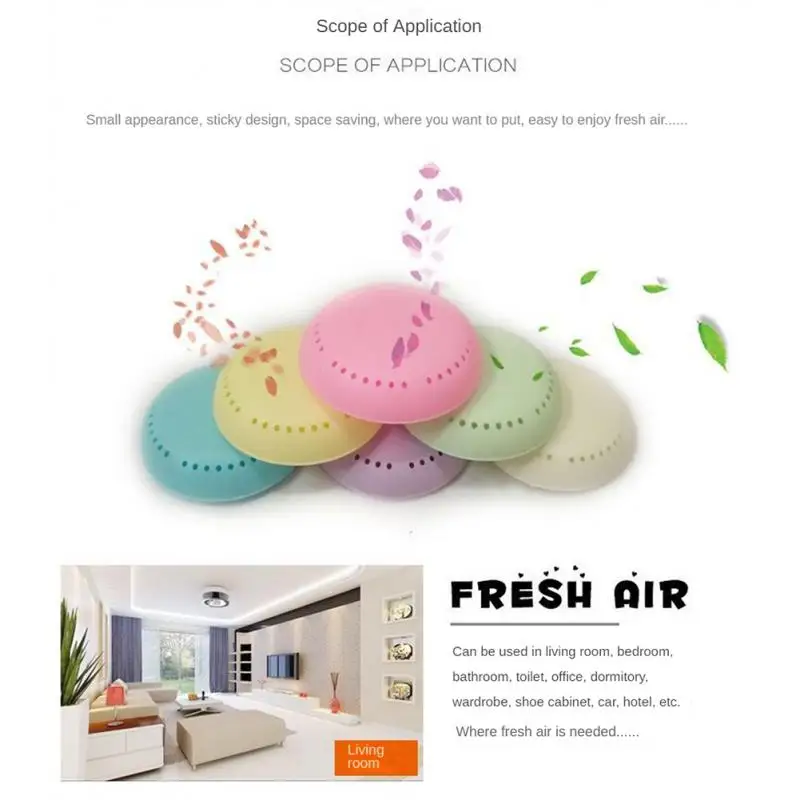 Self-adhesive Solid Air Fresheners Refillable Small Air Freshener Portable Mini Deodorant For Home And Bathroom Cleaning