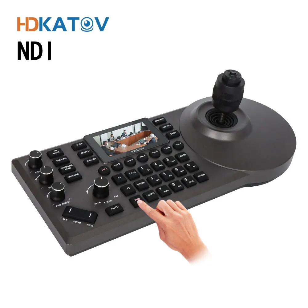 

HDKATOV IP Ptz Dome Camera Keyboard Controller Support up to 8 tally channels USB video conference new ndi ptz joystick