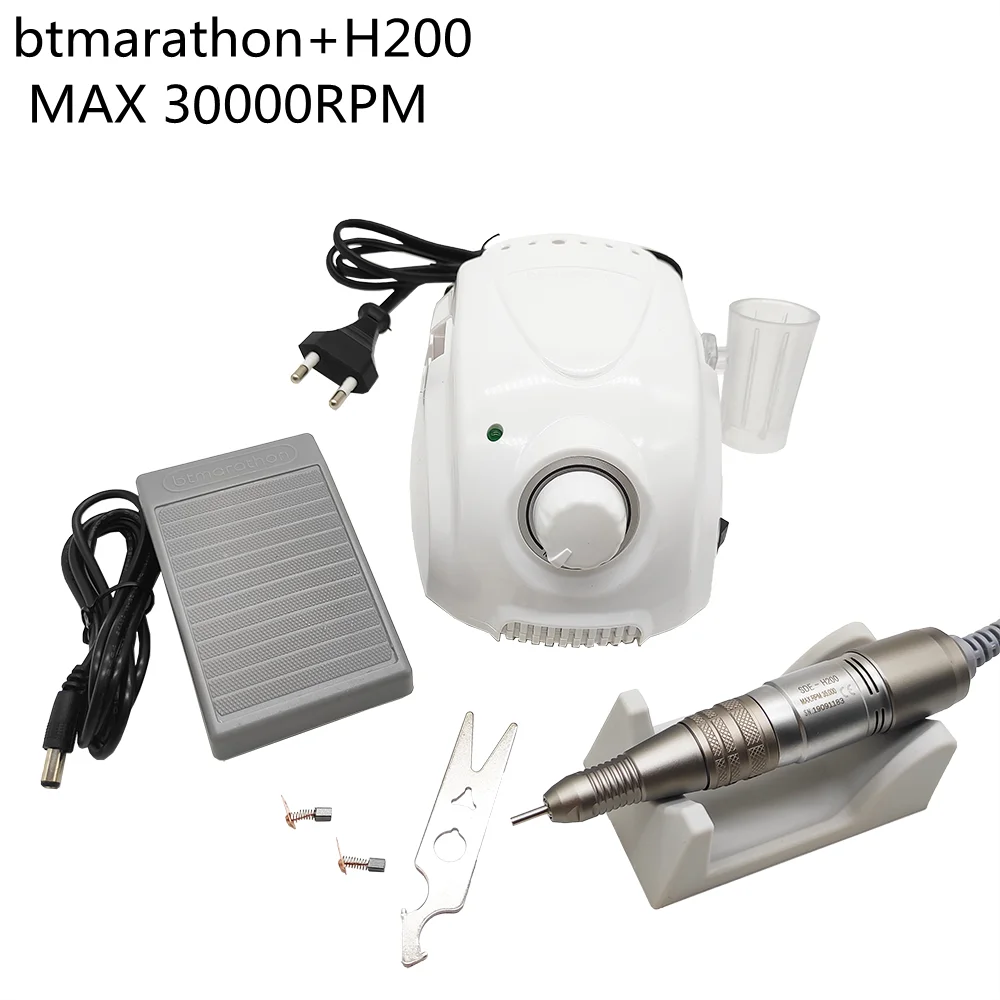 65W BT Marathon Champion 3 Control Box STRONG210 35K H37L1 H200 Electric Nail Drill Handpiece Manicure Machine Set Grinding Tool 2