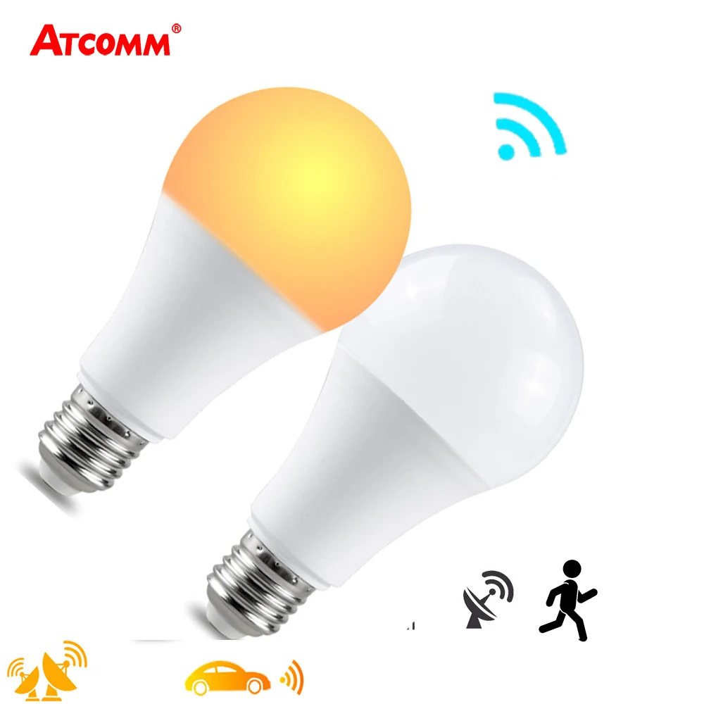 

10W 15W 20W PIR Infrared Motion Sensor Bulb Light Ampoule LED E27 Smart Radar Lamp 6500K 220V High Lumen Energy Saving