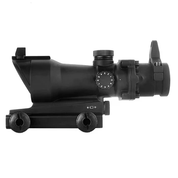 1X32 ACOG Tactical Red Dot Sight Optical Compact Riflescope Red Dot Hunting Scopes Fit 20mm Rail 6