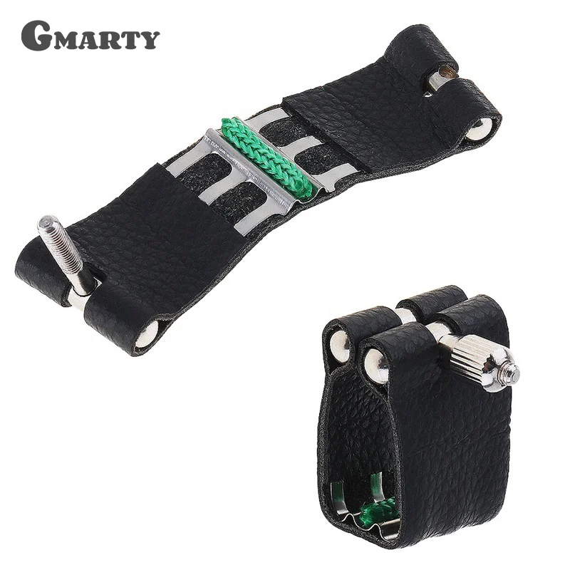 PU Leather Soprano B Clarinet Rubber Mouthpiece Ligature Musical Wind Instrument Parts Saxophone Accessories