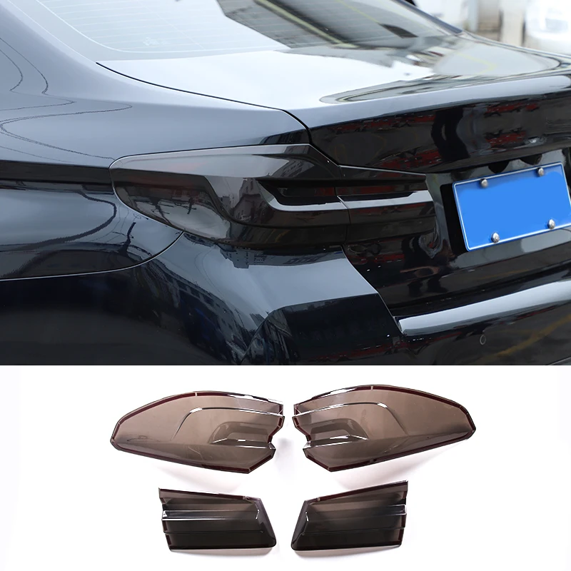 

Car Smoked Rear Tail Light Decor Cover Taillight Trim Garnish Lamp Hoods For BMW 5 Series G30 G31 2021-2022 Exterior Accessories