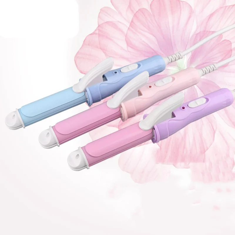 2-in-1 Pink/Purple/Blue Mini Curling Iron Perm Curling Iron Wet/Dry Dual-purpose Straight Hair Straightener