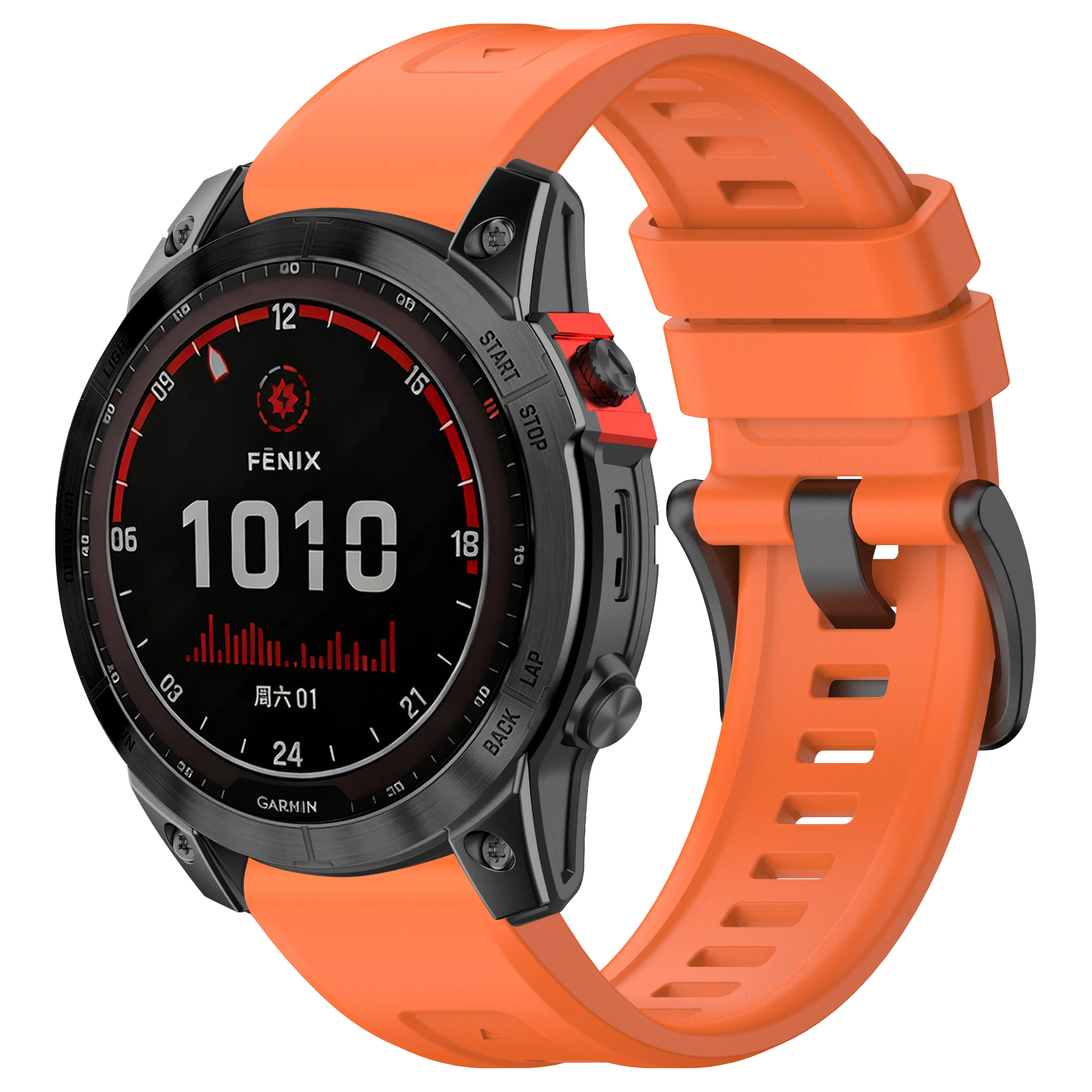 Enhanced Silicone Watchband, QuickFit Design, 22-26mm, Versatile Fit Bracelet