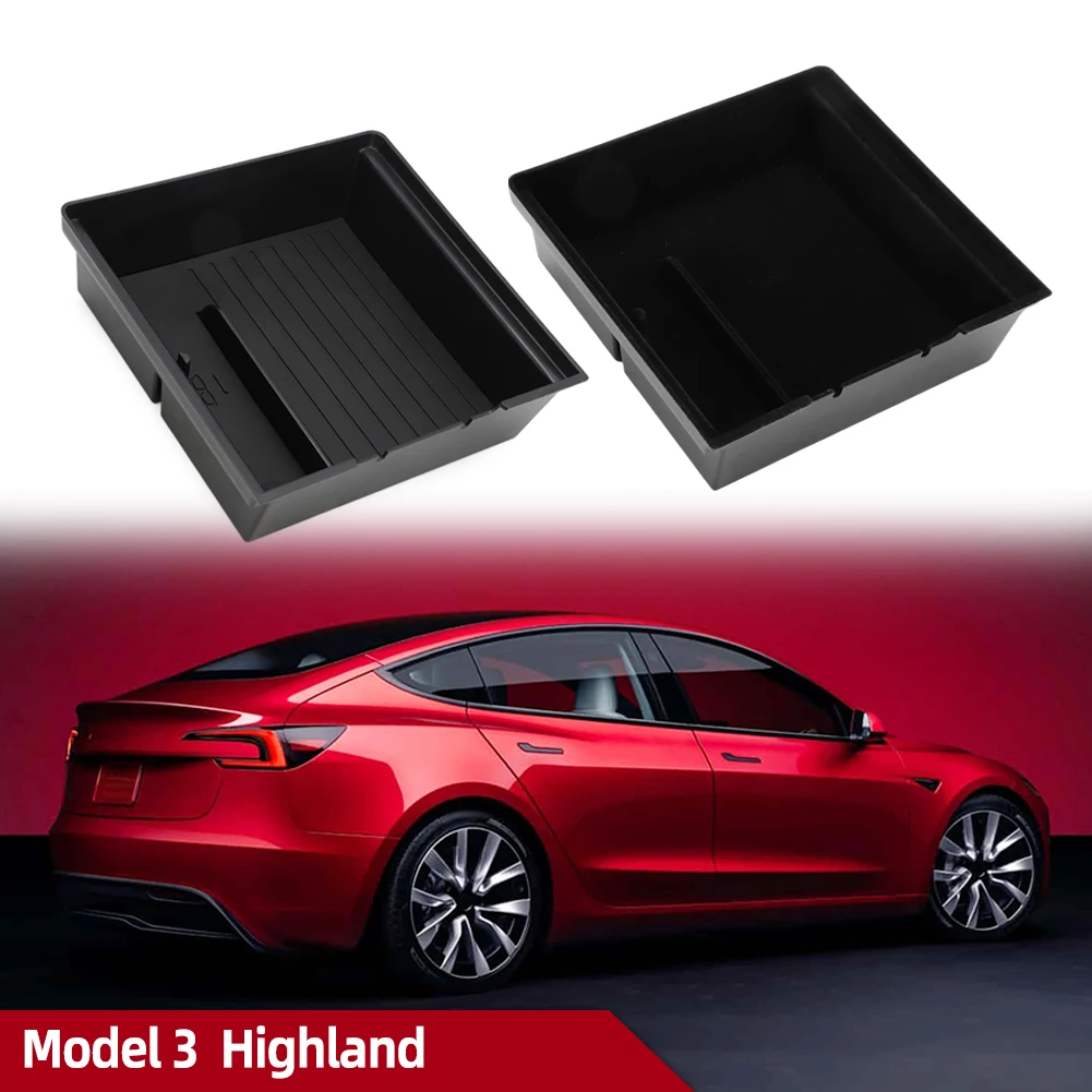 

2024 For Tesla Model 3 Highland Car Center Console Armrest Storage Box Armrest Organizer Case Interior Replacement Accessories