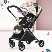 Poussette ultra-légère bidirectionnelle, peut s'asseoir, Simple, pliable à un bouton, haut débit, parapluie pour nouveau-né, voiture, chariot de voyage en plein air 1
