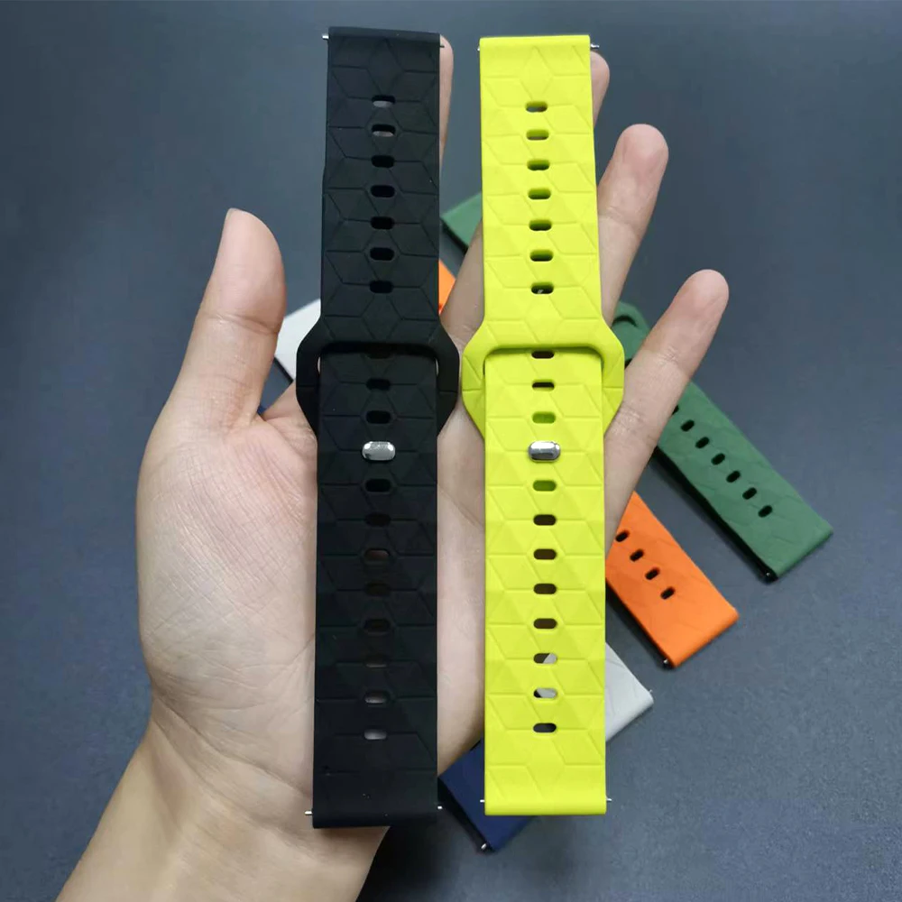 Silicone Sport Wristband - 22mm Premium Strap Replacement