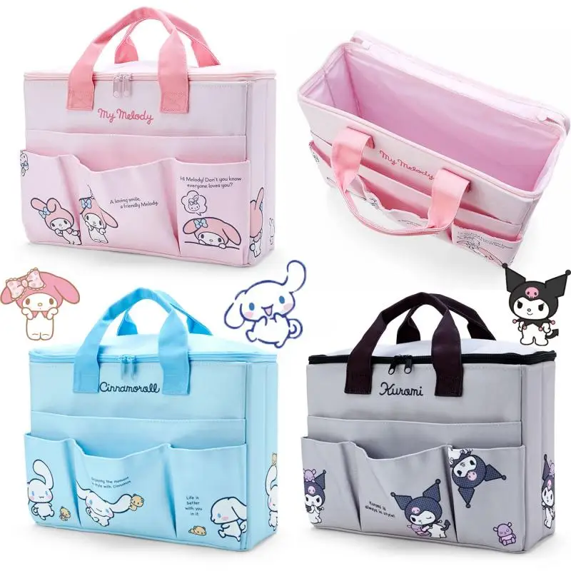 

Sanrio Mymelody Kuromi Cinnamoroll мультяшный Настольный складной ящик для хранения kawaii аниме косметичка большая емкость для хранения сумки тоут