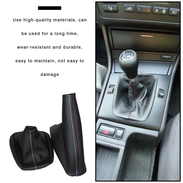 Car Shift Boots Shift Knob Dust Cover 2Pcs Car Manual Gear Hand