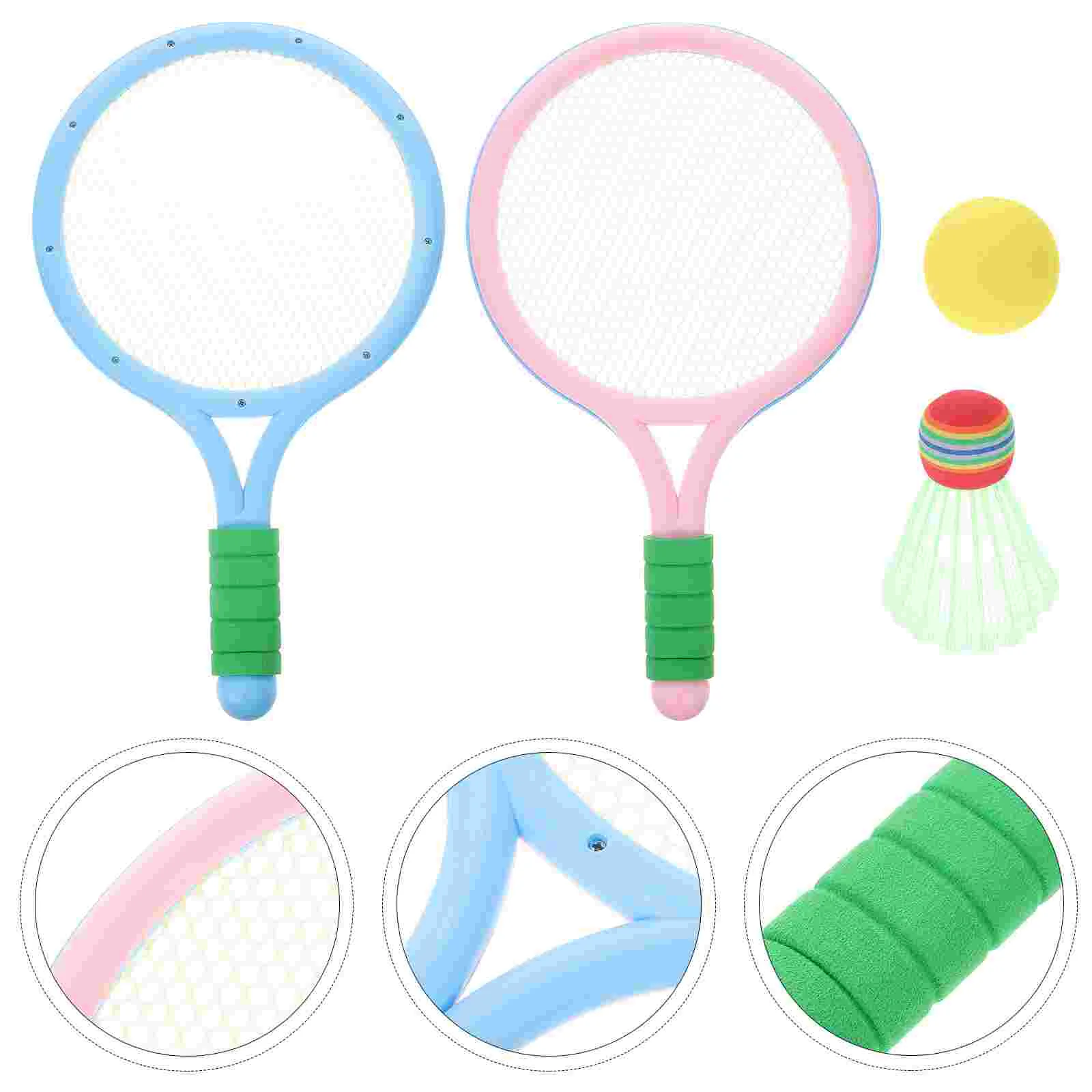 

1 Set Colored Badminton Racket Kids Training Outdoor Sports Leisure Toys Badminton Set for Kids Children Playing