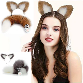 Completi da donna - Accessori coda di volpe. Costume per Feste in Maschera Completo di Coda Finta