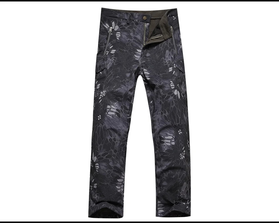 

Shark Skin Softshell Tactical Military Camouflage Pant Men Winter Army Waterproof Warm Jogger Camo Fleece Straight Trousers Male