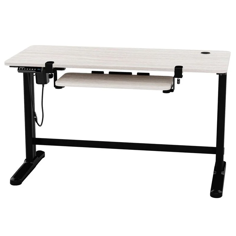 

Truweo Adjustable Electric Standing Desk Tabletop w/Sliding Keyboard Tray, Gray