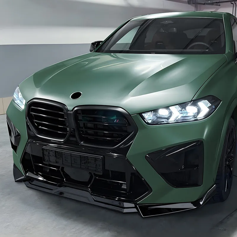 BMW X5M F95 X6M F96 LCI 2024+ 차량용 프론트 범퍼 립 스포일러 스플리터 보호 커버 바디 키트 외부 튜닝 액세서리