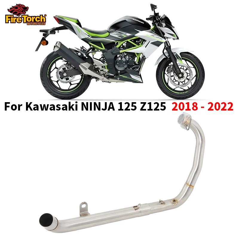 

Slip On For Kawasaki NINJA 125 Z125 NINJA125 2018 - 2022 Motorcycle Exhaust Escape Moto Front Link Pipe Connect Original Muffler