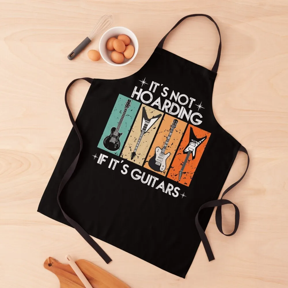 

It's Not Hoarding If It's Guitars Apron barber men man chef uniform Apron