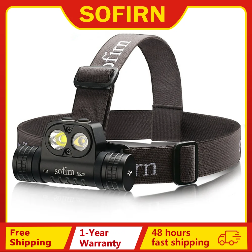 Sofirn HS20 2700lm USB C 充電式 LED ヘッドランプ 18650 強力