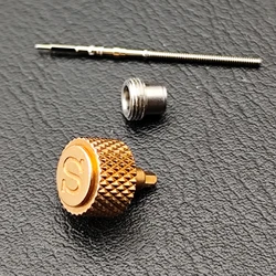 Black Silver Screw - In Crown with Atem Engraved 'S' Design (NO.24 Rose  Gold)