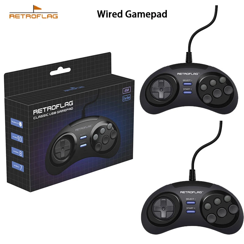 1 Or 2PCS Retroflag Classic USB Controller Wired Gamepad Gaming For Windows/Switch/Rasbperry Pi 3 Model B+Plus