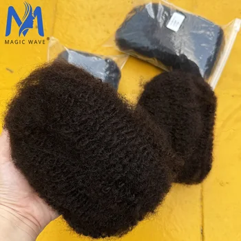 30g/50g Afro Kinky Curly Human Crochet Hair Human Hair Bulk Extensions No Weft Brazilian Remy Bulk Natural Color 10-18 Inches 1