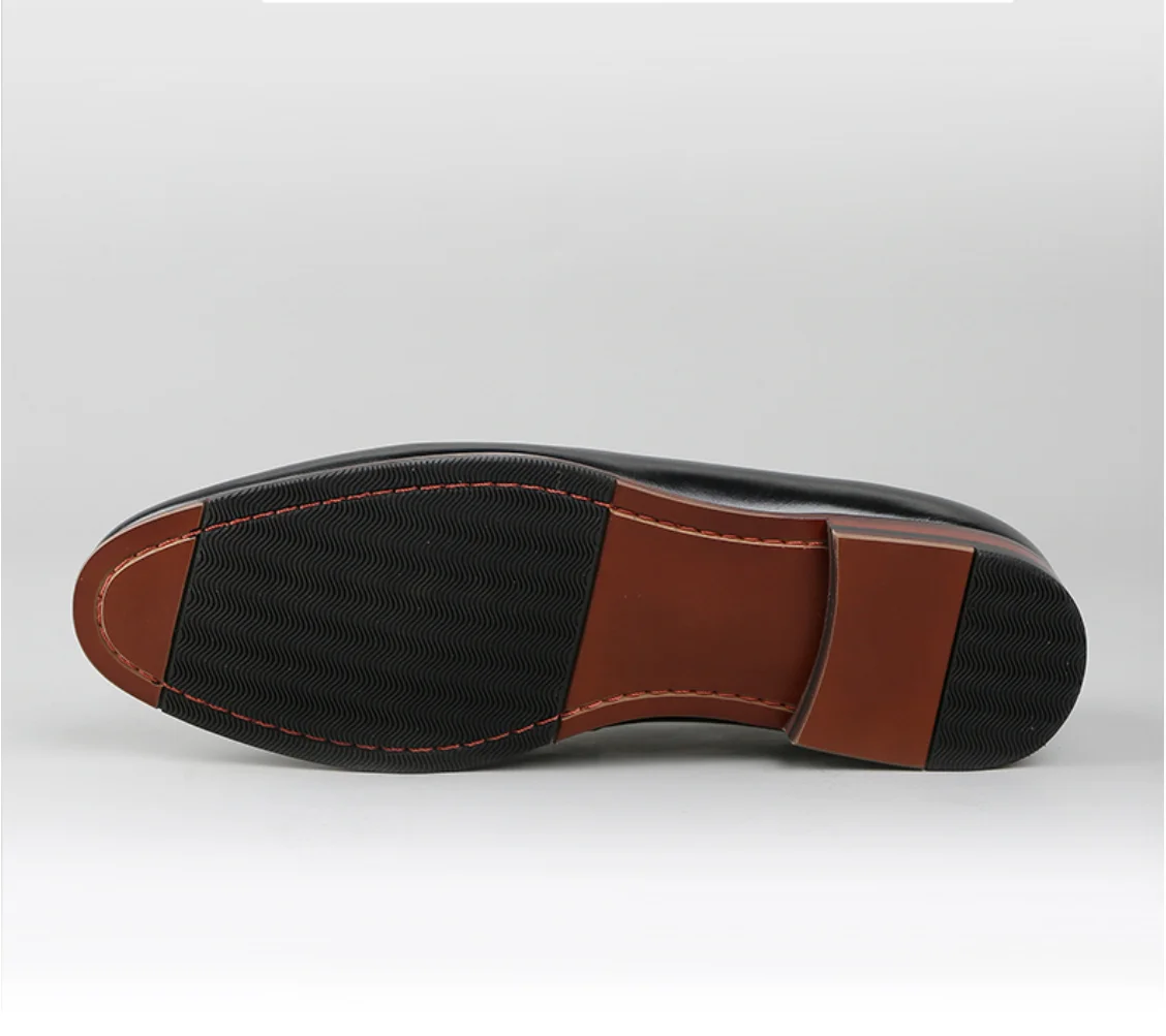 Neue echtes leder business, casual leder schuhe,, mode eine fuß fuß fuß fuß müßiggänger, männer schuhe atmungsaktiv singl – Detail 4