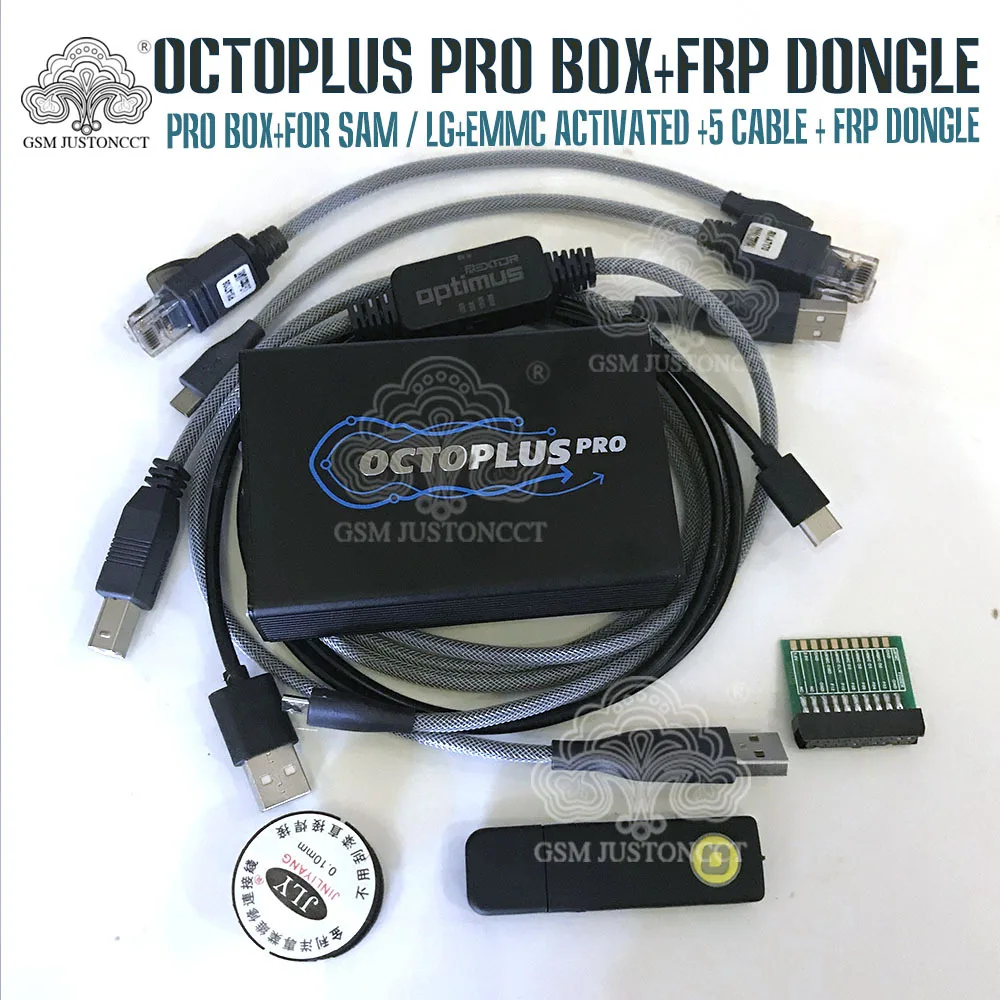 Original OCTOPLUS PRO BOX Activation Sam+ LG+ JTAG with 5 wires + fiberglass dongle