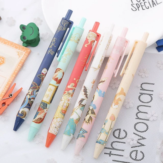 1 Set /6 Piece Lytwtw's Cute INS Animals Girls Gel Pen Creative