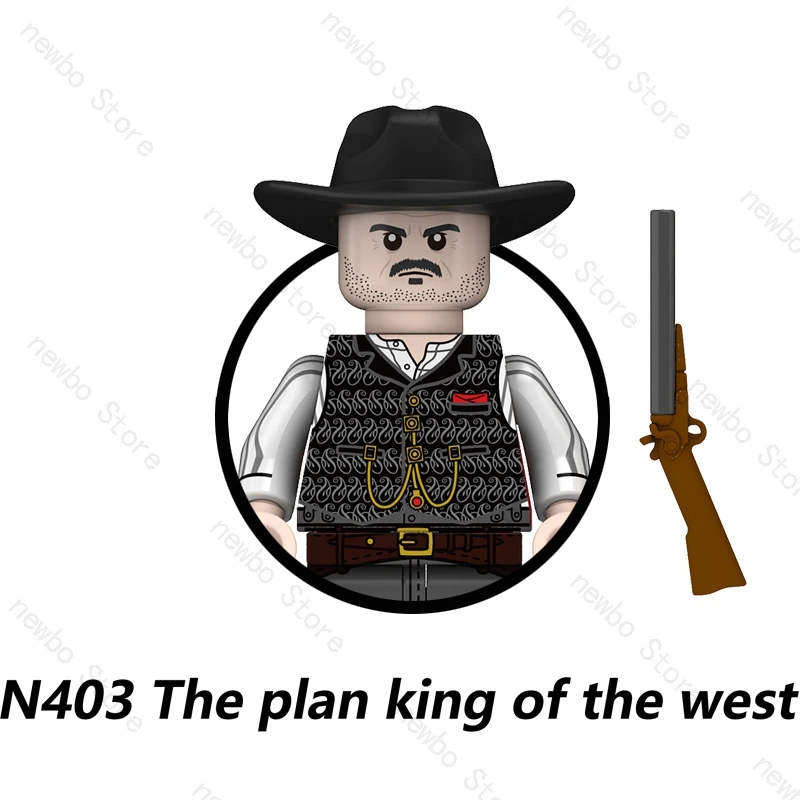 Building blocks toys anime action figures N405 RDR2 game character building bricks mini model figures doll western cowboy police cartoon toys for kids Christmas gifts N40