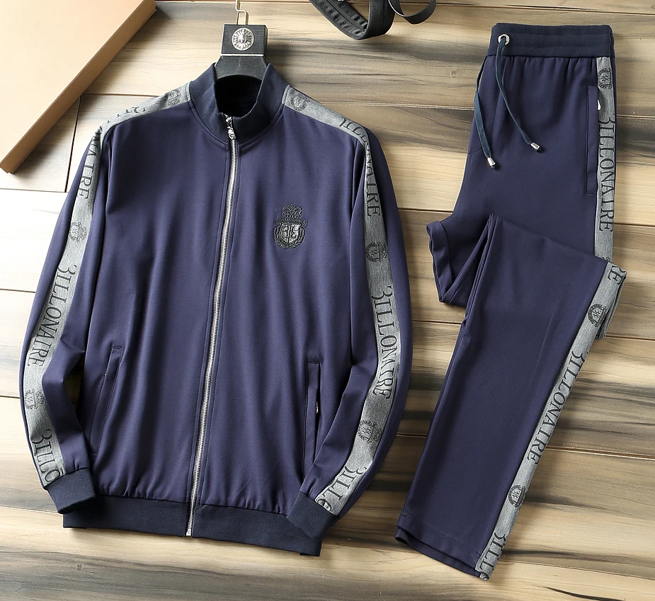 

BILLIONAIRE OECHSLI Sportswear set men 2022 new snake skin cotton Fashion sports Comfortable quality outdoor embroidery M-XXXL