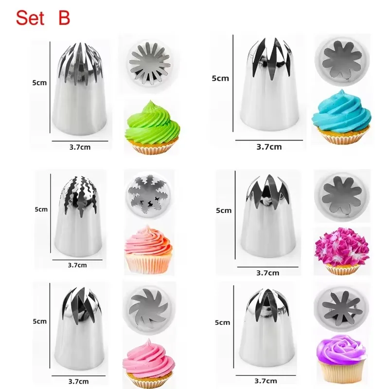 Cake Decorating Set Stainless Steel Frosting Nozzle for Cupcakes Pastries Cookies Multifunctional Baking Tools for Home Bakers