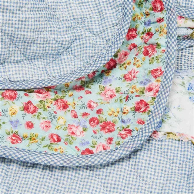 Copriletto Singolo 150x200cm Microfibra - Trapunta Floreale Reversibile - Foto 9