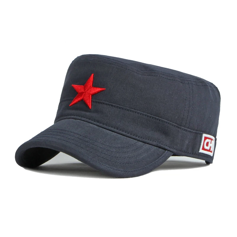 Spring Flat Baseball Hat for Men 3D Pentagram Embroidery Dad Cap Red Star Baseball Flat Hat Male Dailywear Visor Outdoor Sun Cap baseball cap flat cap cap hat flat vintage cap
