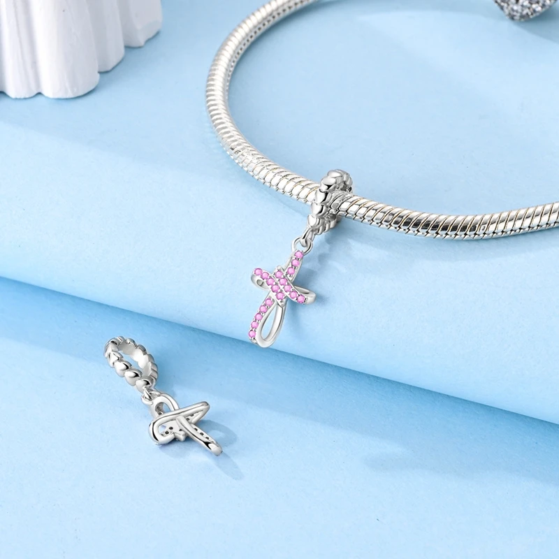 925 Sterling Silver Holy Angel Cross Charms Beads Pendants for Women Fit Qikaola 925 Original Bracelets DIY Jewelry Gift charm jewelry