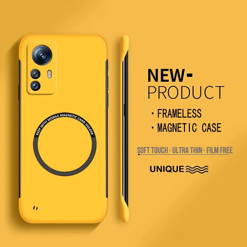 Ultra Thin Frameless Magnetic Charging Phone Case - Candy Color Matte Shockproof Cover