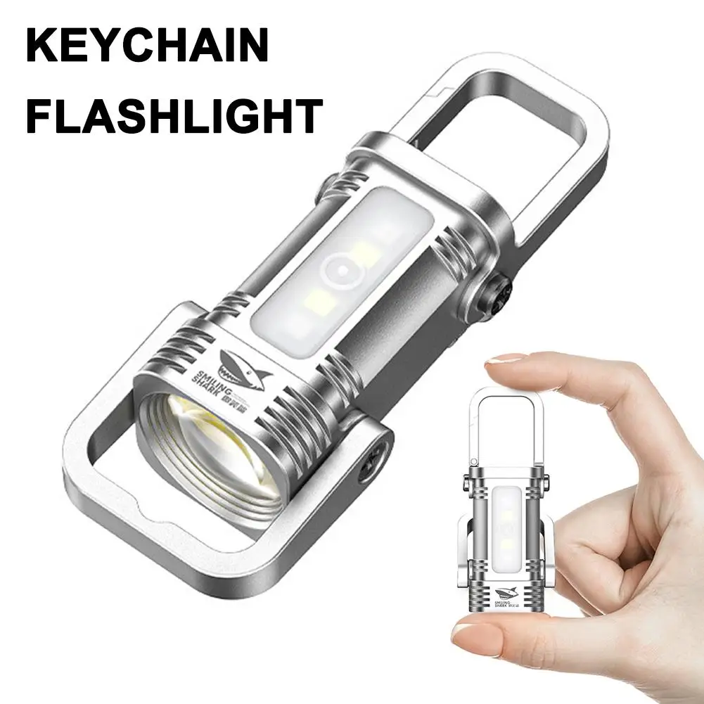 Rechargeable LED Keychain Flashlight for Outdoor Activities