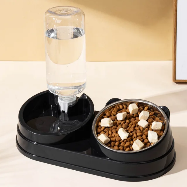 Automatic Drinking Double Bowl Stainless Steel Bowl Dog Bowl Dog Basin Pet Drinking Dog Cat Supplies Cat Bowl Cat Basin Automatic Drinking Double Bowl Stainless Steel Bowl Dog Bowl Dog Basin Pet Drinking Dog Cat Supplies Cat Bowl Cat Basin