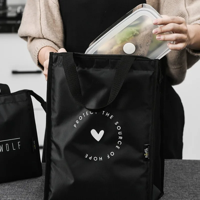 Waterproof Insulated Picnic Bag Oxford Lunch Bag for Men Women Insulated Refrigerated Work Office Handbag Portable Durable Bags