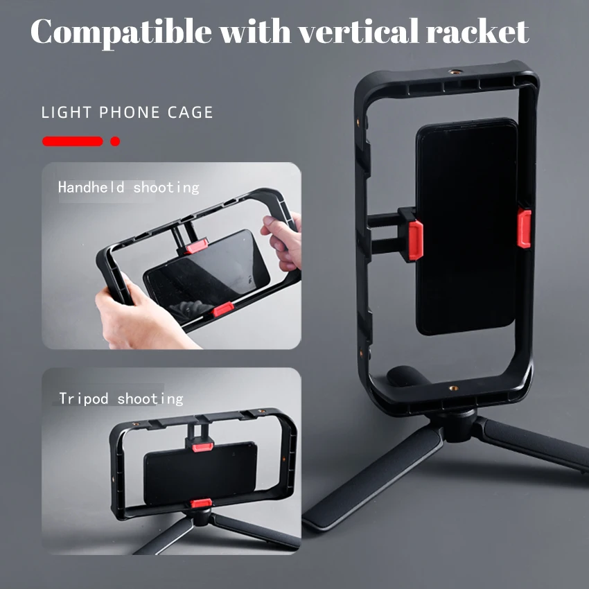 M-REMOTE Smartphone Video Rig w 3 Shoe Mounts Filmmaking Case Handheld Phone Video Stabilizer Grip Tripod Mount Stand 4.8 phone cage phone shooting rig