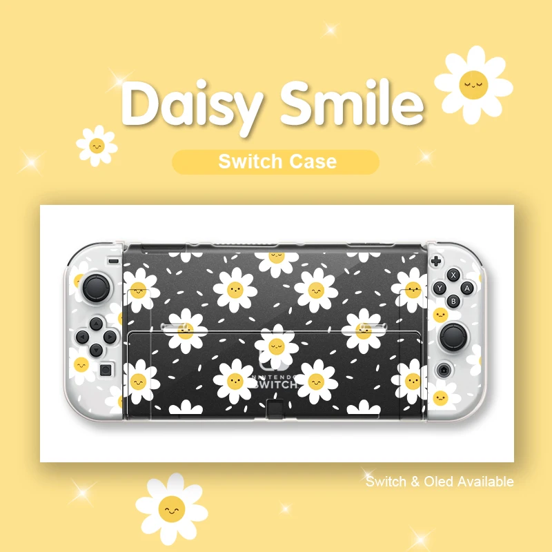 Kawaii-Daisy-Funda-Nintendo-Switch-OLED-Cover-Case-For-Girl-Dockable ...