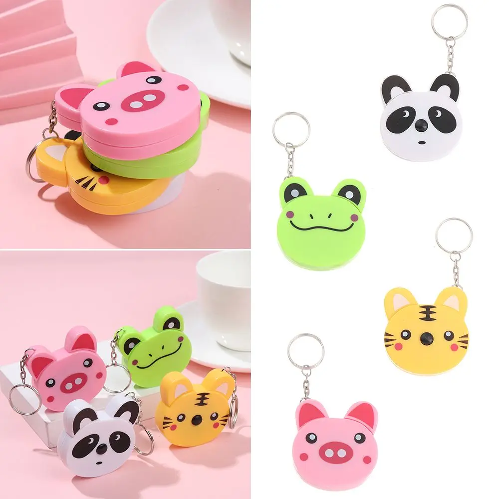 Frog Piggy Keychain Soft Ruler Measuring Ruler Cartoon Animal Tape