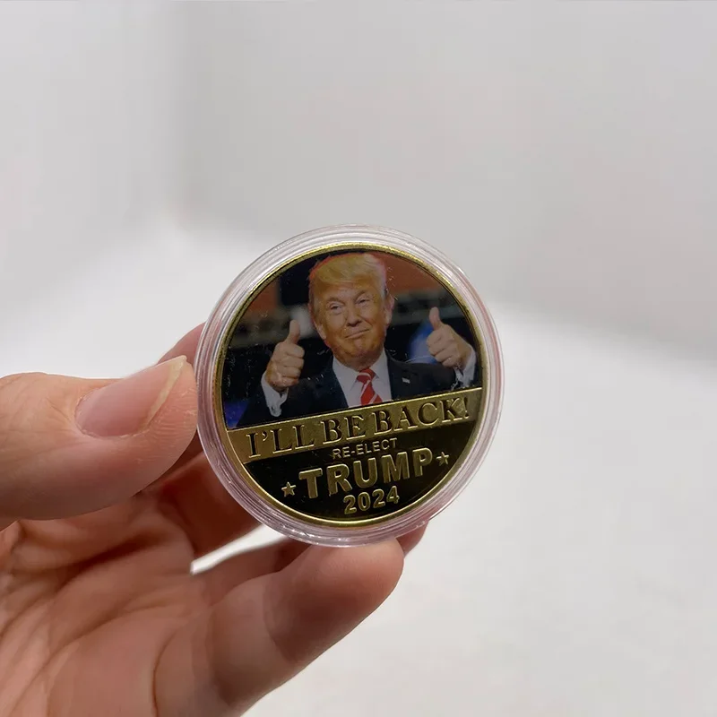 Dropshipping 2024 Donald Trump Gold Plated Commemorative