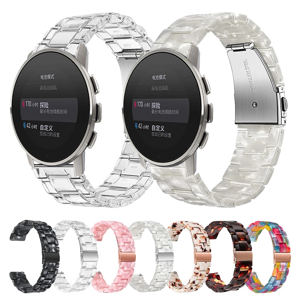 

Ремешок из смолы для SUUNTO 9 пиковый браслет для SUUNTO 3 ремешка 20 мм 22 мм аксессуары для наручных браслетов прозрачные Ремешки для наручных часов